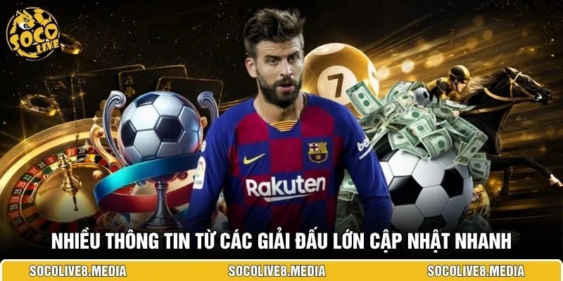 Nhiều thông tin từ các giải đấu lớn cập nhật nhanh