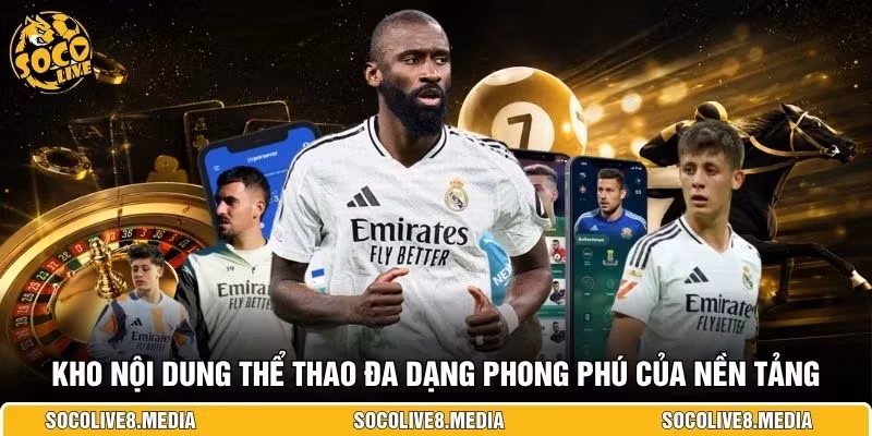 Kho nội dung thể thao đa dạng phong phú của nền tảng